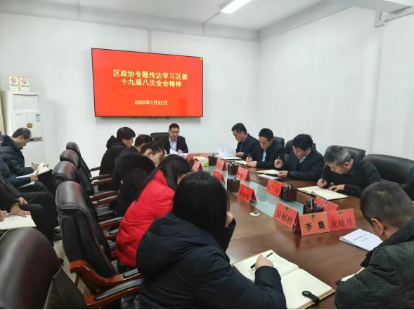 区政协召开党组（扩大）会议专题传达学习区委十九届八次全会精神